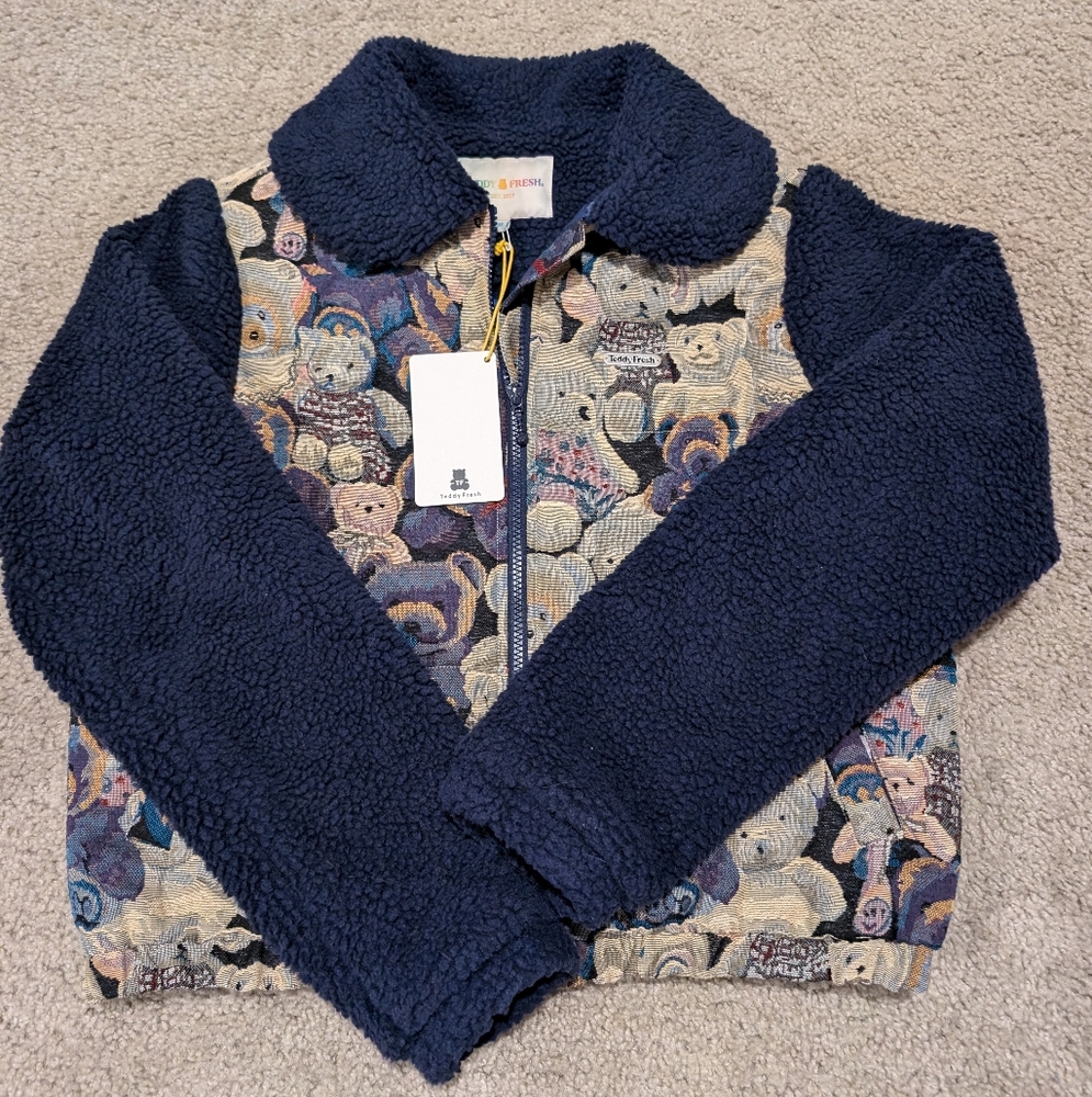 Teddy Fresh Navy and Multicolor Bomber Jacket